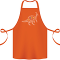 Autism Dinosaur Cotton Apron 100% Organic Orange