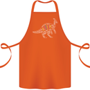 Autism Dinosaur Cotton Apron 100% Organic Orange