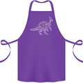 Autism Dinosaur Cotton Apron 100% Organic Purple