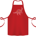 Autism Dinosaur Cotton Apron 100% Organic Red