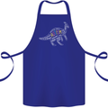 Autism Dinosaur Cotton Apron 100% Organic Royal Blue