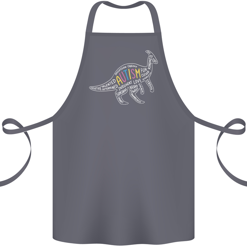 Autism Dinosaur Cotton Apron 100% Organic Steel