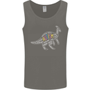 Autism Dinosaur Mens Vest Tank Top Charcoal