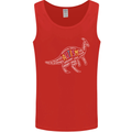 Autism Dinosaur Mens Vest Tank Top Red