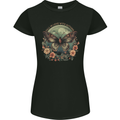 Autumn Butterfly and Flowers Womens Petite Cut T-Shirt Black