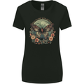 Autumn Butterfly and Flowers Womens Wider Cut T-Shirt Black