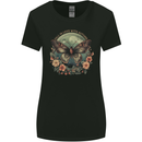 Autumn Butterfly and Flowers Womens Wider Cut T-Shirt Black