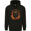 Autumn Catitude Cat Childrens Kids Hoodie Black