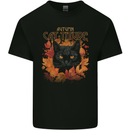 Autumn Catitude Cat Kids T-Shirt Childrens Black