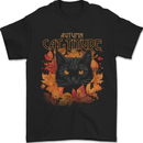 Autumn Catitude Cat Mens T-Shirt 100% Cotton Black