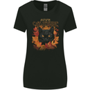 Autumn Catitude Cat Womens Wider Cut T-Shirt Black