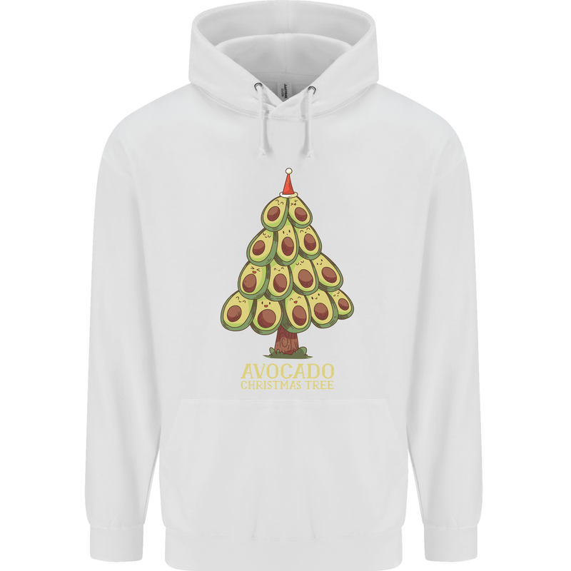 Avocado Christmas Tree Xmas Funny Food Childrens Kids Hoodie White