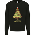 Avocado Christmas Tree Xmas Funny Food Kids Sweatshirt Jumper Black