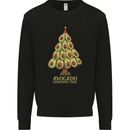 Avocado Christmas Tree Xmas Funny Food Kids Sweatshirt Jumper Black