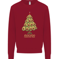Avocado Christmas Tree Xmas Funny Food Kids Sweatshirt Jumper Red