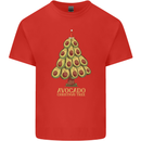 Avocado Christmas Tree Xmas Funny Food Kids T-Shirt Childrens Red