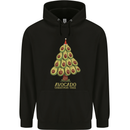 Avocado Christmas Tree Xmas Funny Food Mens 80% Cotton Hoodie Black