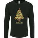 Avocado Christmas Tree Xmas Funny Food Mens Long Sleeve T-Shirt Black