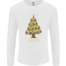 Avocado Christmas Tree Xmas Funny Food Mens Long Sleeve T-Shirt White