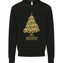 Avocado Christmas Tree Xmas Funny Food Mens Sweatshirt Jumper Black