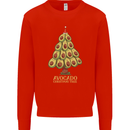 Avocado Christmas Tree Xmas Funny Food Mens Sweatshirt Jumper Bright Red