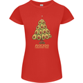 Avocado Christmas Tree Xmas Funny Food Womens Petite Cut T-Shirt Red