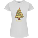 Avocado Christmas Tree Xmas Funny Food Womens Petite Cut T-Shirt White