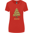 Avocado Christmas Tree Xmas Funny Food Womens Wider Cut T-Shirt Red