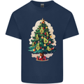 Avocado Christmas Tree Xmas Kids T-Shirt Childrens Navy Blue