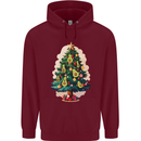 Avocado Christmas Tree Xmas Mens 80% Cotton Hoodie Maroon