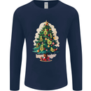 Avocado Christmas Tree Xmas Mens Long Sleeve T-Shirt Navy Blue