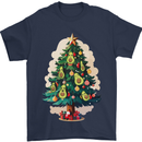 Avocado Christmas Tree Xmas Mens T-Shirt 100% Cotton Navy Blue