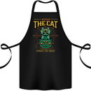 Avoid the Cat Funny Halloween Satanic Demon Cotton Apron 100% Organic Black