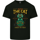 Avoid the Cat Funny Halloween Satanic Demon Kids T-Shirt Childrens Black