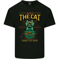 Avoid the Cat Funny Halloween Satanic Demon Mens Cotton T-Shirt Tee Top Black