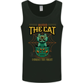 Avoid the Cat Funny Halloween Satanic Demon Mens Vest Tank Top Black