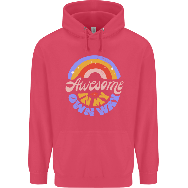 Awesome in My Own Way Different Autistic Childrens Kids Hoodie Heliconia