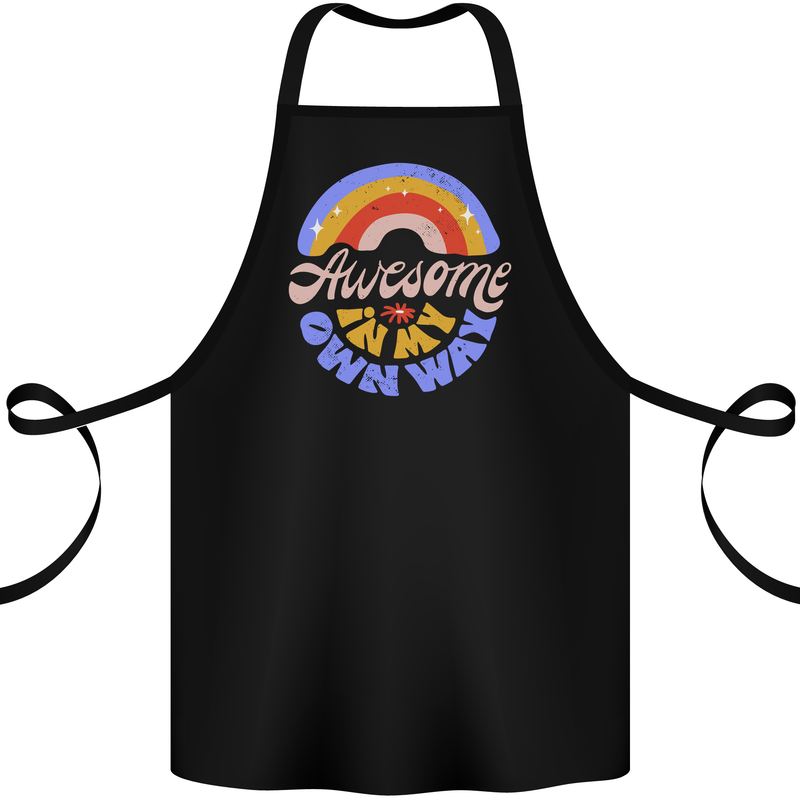 Awesome in My Own Way Different Autistic Cotton Apron 100% Organic Black