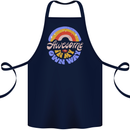 Awesome in My Own Way Different Autistic Cotton Apron 100% Organic Navy Blue