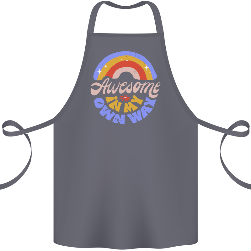 Awesome in My Own Way Different Autistic Cotton Apron 100% Organic Steel
