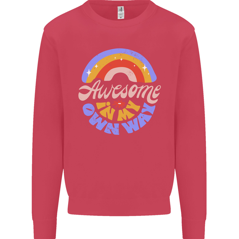 Awesome in My Own Way Different Autistic Kids Sweatshirt Jumper Heliconia
