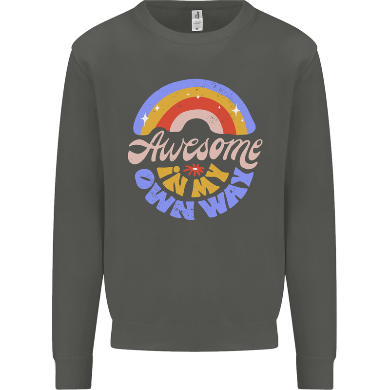 Awesome in My Own Way Different Autistic Kids Sweatshirt Jumper Storm Grey