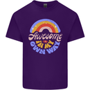 Awesome in My Own Way Different Autistic Mens Cotton T-Shirt Tee Top Purple