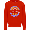 Awesome in My Own Way Different Autistic Mens Sweatshirt Jumper Bright Red