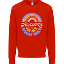 Awesome in My Own Way Different Autistic Mens Sweatshirt Jumper Bright Red