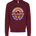 Awesome in My Own Way Different Autistic Mens Sweatshirt Jumper Maroon