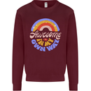 Awesome in My Own Way Different Autistic Mens Sweatshirt Jumper Maroon
