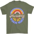 Awesome in My Own Way Different Autistic Mens T-Shirt 100% Cotton Military Green