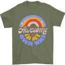 Awesome in My Own Way Different Autistic Mens T-Shirt 100% Cotton Military Green