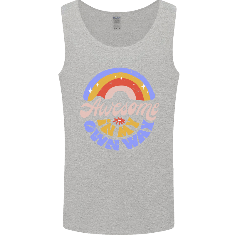 Awesome in My Own Way Different Autistic Mens Vest Tank Top Sports Grey